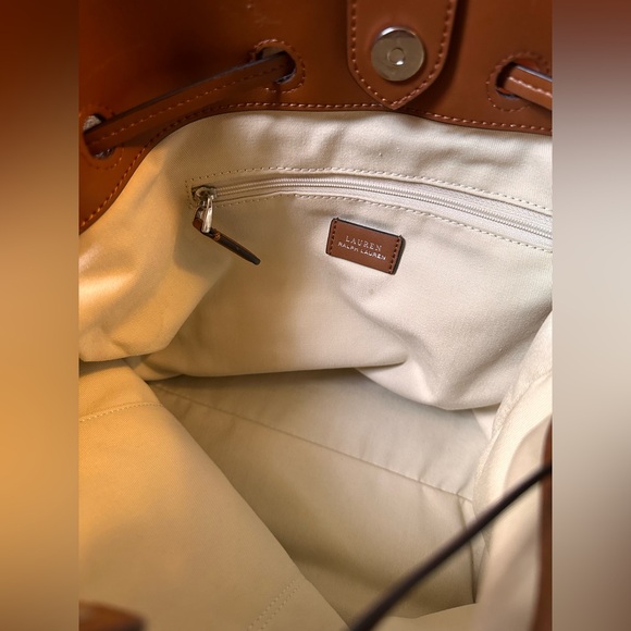 Lauren Ralph Lauren Crochet Straw Debby Drawstring Colorful Crossbody Bucket Bag - Picture 7 of 12